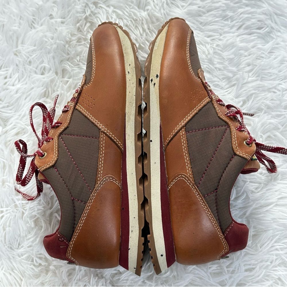 L.L. Bean Mens 8 Brown Leather & Nylon Trail Sneakers Hiking Outdoor Comfy Shoes - Picture 5 of 14